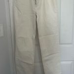 Abercrombie & Fitch Abercrombie 90s Straight High Rise Jeans Cream/Off-White Photo 4