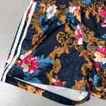 Adidas  Her Studio London Floral Shorts XS Blue Multi Striped Run Workout Train Photo 3