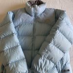 The North Face Puffer Jacket Blue Size L Photo 0