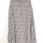 Japna  Maxi Skirt Pleated Pull On Leopard Print Black White Size M Photo 0