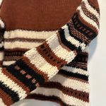 Anthropologie Elsamanda Women’s Sz: S Wool Blend Sweater Striped Cozy Fuzzy. Brown Photo 7