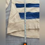 DKNY  Jeans Womens Hoodie Cream Blue Striped 100% Cotton Pullover - Size Xl Photo 6