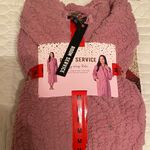 ROOM SERVICE COZY WRAP CABLE KNIT PINK ROBE MEDIUM Photo 2