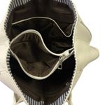 Hoxis White Pebbled Office Lady Handbag Tote Purse 13 x 9.5 x 4.5 inches Photo 4