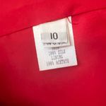 Vintage 80's Ann Lawrence Silk Blend Rainbow Striped Skirt Set Red Size 10 Photo 7