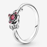 Pandora Beauty And The Beast Rose Ring  Size 6 Photo 0