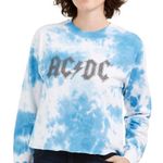AC/DC True Vintage Blue Tie Dye  Crewneck Shirt Top Photo 0