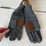 C.C. NWT Unisex Cable Knit Winter Warm Anti-Slip Touchscreen Gloves, Dark Melange Photo 2