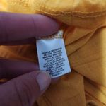 New York Laundry  Yellow Crochet Square Neck Crinkle Knit Top Size Medium Photo 5