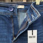 Oat NWT  NY high rise wide leg Raw Hem Stretchy Jeans Photo 7