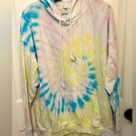 Ultra Flirt  Women’s Multicolor Tie Dye Swirl Pullover Hoodie Size XL Photo 0
