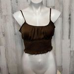 Active USA brown crop top Photo 1