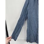 Anthropologie Cloth &‎ Stone  Button Up Shirt Dress Mini Tunic Women M Blue Retro Photo 7