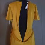 David's Bridal DAVID’S BRIDAL Bridesmaid Dress Women’s Size 6 Flutter Sleeve Crepe Satin Ruffle Photo 8