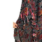 Jill Stuart Ruffled Floral 3D Velvet Floral Maxi Dress Size 6 Photo 4