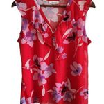 Calvin Klein - Red Floral Blouse | Medium - NWOT Photo 0