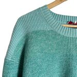 Parker Hampton Teal Blue Colorblock Tie Hem Crewneck Sweater Size Large Photo 5