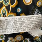 Forever 21  sz M black yellow bell sleeve‎ boho blouse Photo 4