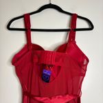 Lovehoney Red Lace Tulle Corset Bodysuit Garter Straps Plus Size 3X 4X Photo 4