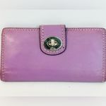 Coach Vintage  Bifold Turnlock Wallet in Light Purple Leather Photo 1
