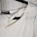 DKNY NWOT  Jeans Cream Ribbed Knit Long Sleeve Keyhole Top Women's Size Large Photo 2