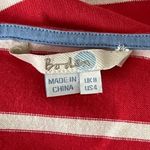 Boden Shirt Women 4 Top Floral Embroidered Red White Striped Crochet Flower Boho Photo 5