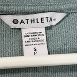 Athleta Uptempo Sage Green Long Henley Sleeve Jersey Ribbed Top Small Photo 9