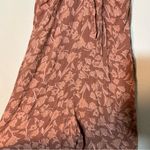 Knot Sisters  Boho Floral Wide Leg Jumpsuit Cropped Tie Back Mauve Sleeveless Photo 8