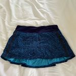Lululemon  Blue Pattern Mini Logo Skirt Short Skort Athletic Gym Tennis Photo 2