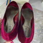 Liz & Co. size 11 burgundy low wedge velvet shoes Red Photo 6