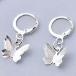 Urban Outfitters Silver Butterfly Dangle Earrings Photo 0