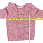 Greylin NWT  Claris Cozy Lurex Knit Sweater Collar Ruffle Pink Sparkle Medium Photo 4