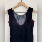 Vintage 90’s Jessica McClintock Gunne Sax Red Velvet Gold Lace Neck Dress 3/4 Size undefined Photo 10