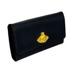 Vtg Stop Sac Béatrice Bongibault Black Wallet Clutch Purse w Gold Tone Emblem Photo 5
