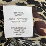 Equipment Femme Blouse Silk Leopard Print Button Up Long Sleeve Sheer Small Photo 3