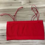 Aritzia Sunday Best Red Ribbed Cropped Tank Top Women’s Large Photo 0