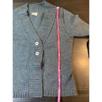 Royal Robbins  Sweater Women Large Chunky Knit‎ Cardigan Cozy Gray Smoky Teal Photo 9