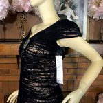 Jovani BLACK LACE & BLUSH SATIN OFF-THE-SHOULDER COCKTAIL DRESS NWT (6) Photo 10
