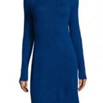 Magaschoni  Medium Cashmere Turtleneck Sweater Color block Blue Dress Size Medium Photo 0