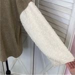 POL ‎ Open Tie Back Sweater Bell Sleeve Color Block Brown Cream Large Photo 6