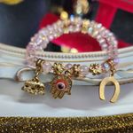 Anthropologie New Crystal Bead Charm Bracelet (Unbranded) Photo 5