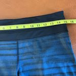 Lululemon Run Inspire Crop II Full On Luxtreme Good Vibes Blue Black Size 8 Yoga Photo 8