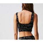 Free People Galaxy Corset Tank Top Size Small Mesh Black Gray Floral Cropped NWT Photo 3