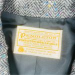 Pendleton Vintage  wool gray rainbow speckled tweed jacket blazer long sleeve 12 Photo 2