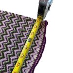 Missoni  Women’s Chevron Knit‎ Fringe Scarf Green Purple Zig Zags Photo 4