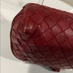 Bottega Veneta  Red Intrecciato Woven Leather Makeup Case Photo 8