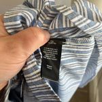 Jones New York Blue White Striped Cotton Shirt Dress Size 8 Pockets Photo 5