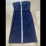 VIE by Victoria‎ Royal Strapless Beaded Denim Trim Dress Size 6 Blue Photo 5