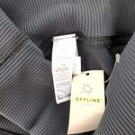 OFFLINE By Aerie Black Ribbed Pocket Foldover Flare Leggings Photo 11