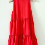 Elliatt  Sonnet High Neck Swing Dress with Ruffle in Bright Red - Size M Photo 0